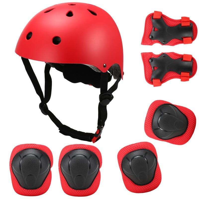 Child helmet protective suit knee elbow pads 2 3 4 5 6 7 8 9 10 11 12 years Girl boy Suitable roller skating skateboards protection equipment set 10-30kg