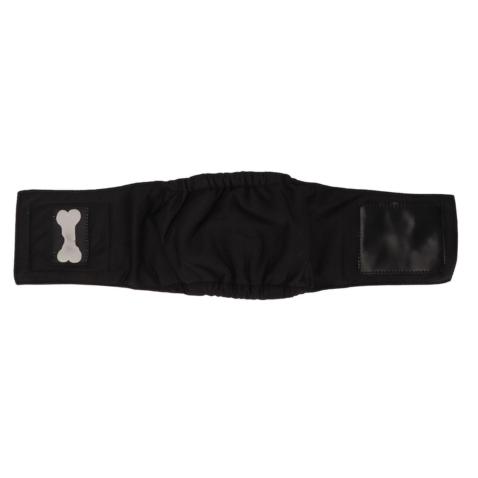 Male Dog Belly Wrap Leakproof Strong Water Absorption Breathable Comfortable Male Dog Belly Band M(for 4-6.5kg) black