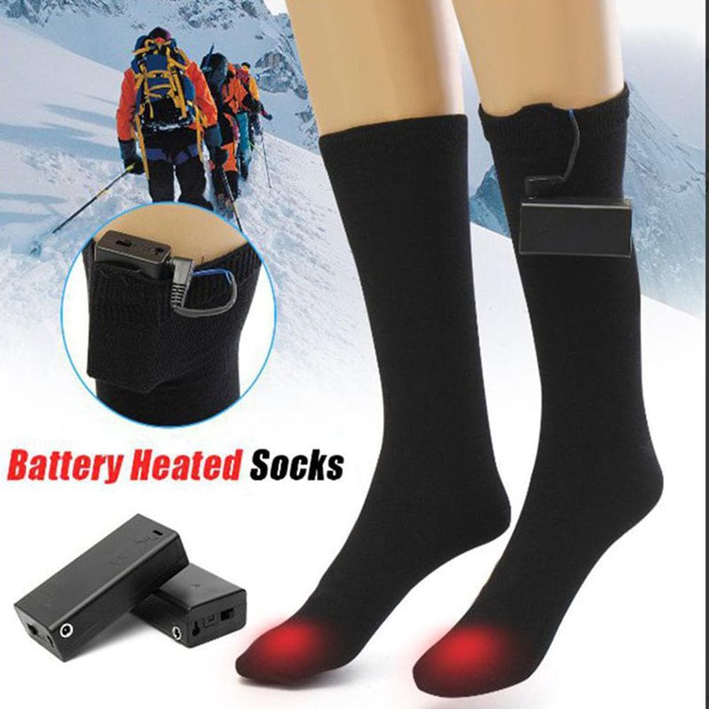 1 Pair Rechargeable Battery Heated Socks Electric Feet Warmers Leg Warmer Winter Socks