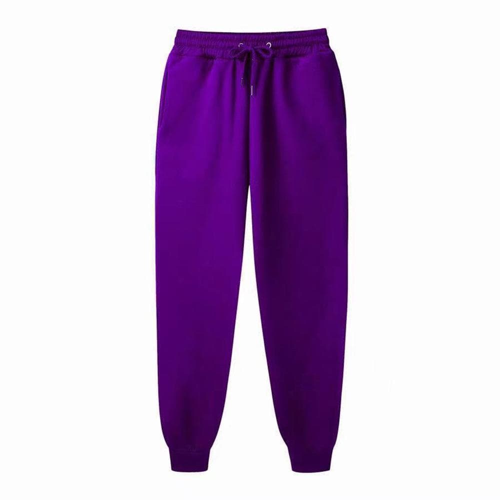 Men Casual Sports Pants Running Workout Jogging Long Pants Gym Sport Trousers for Men Jogger Sweatpants M purple