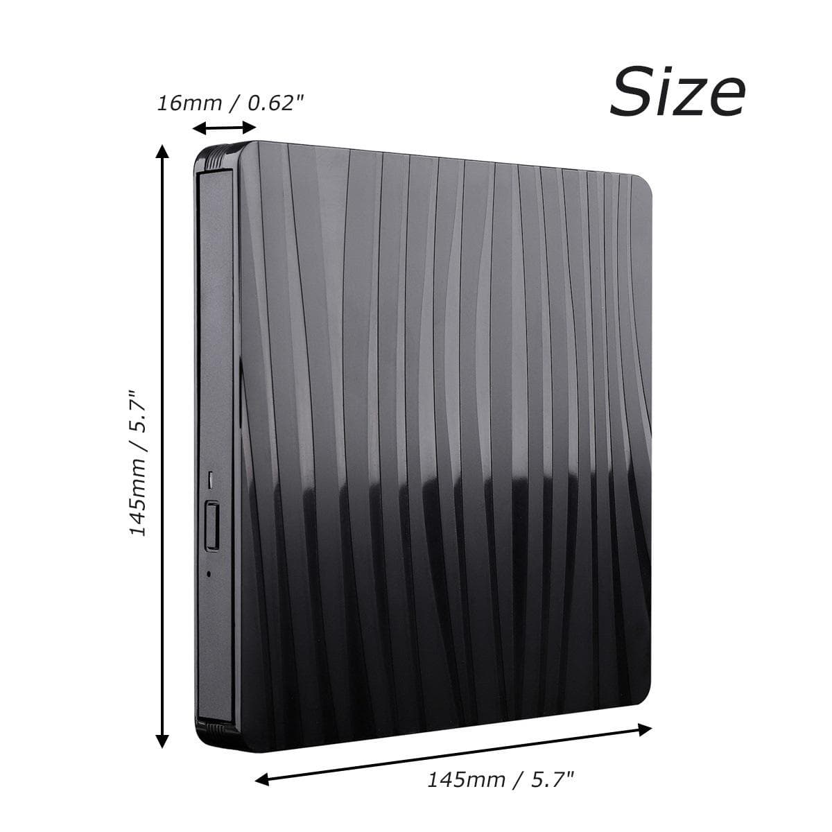 USB 3.0Type C External DVD Drive CD DVD-RW Player Rewriter Burner Desktop black black