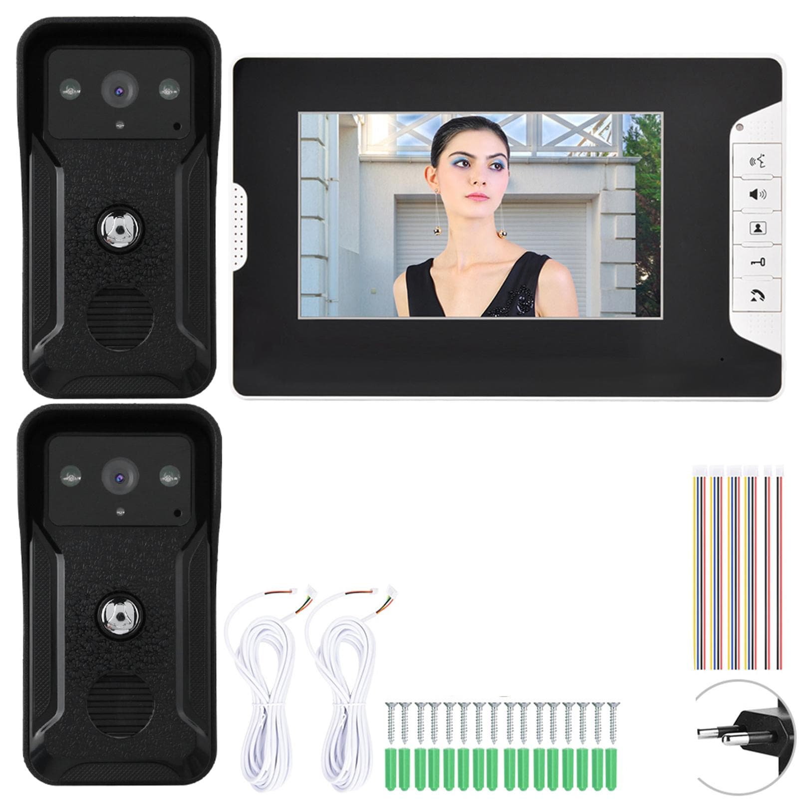 7 Wired Video Doorbell Door Phone Intercom Night Vision Smart Security Doorbell Kit