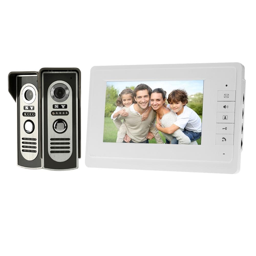 7 Wired Video Door Phone System Visual Intercom Doorbell with Indoor Monitor and Outdoor Camera US Plug