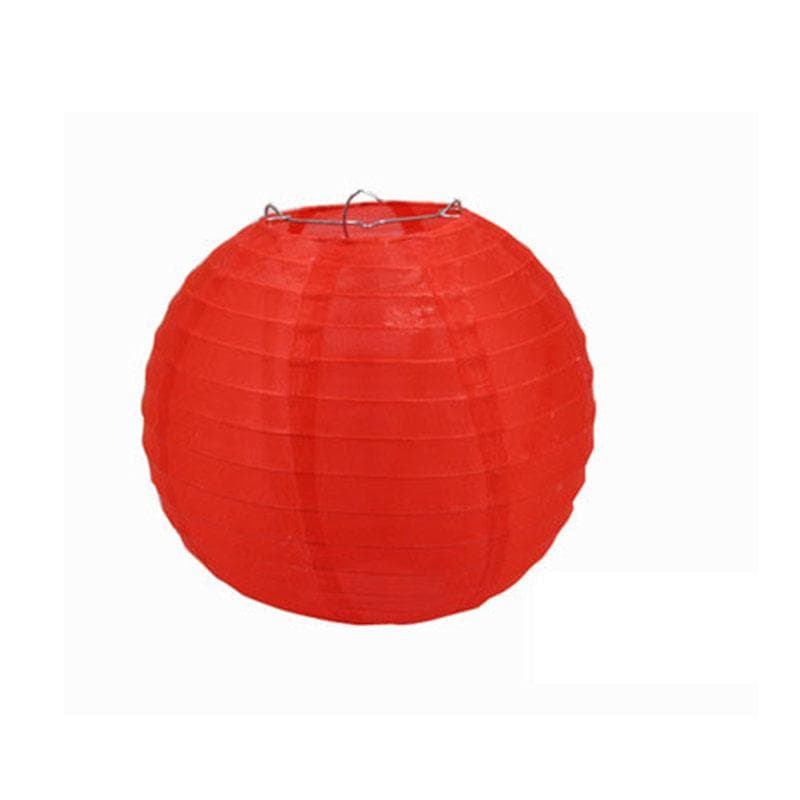 1Pcs Waterproof Lantern Outdoor Courtyard Decoration Rainproof Silk Fabric Folding Steel Wire Advertising Lanterns 10inch red