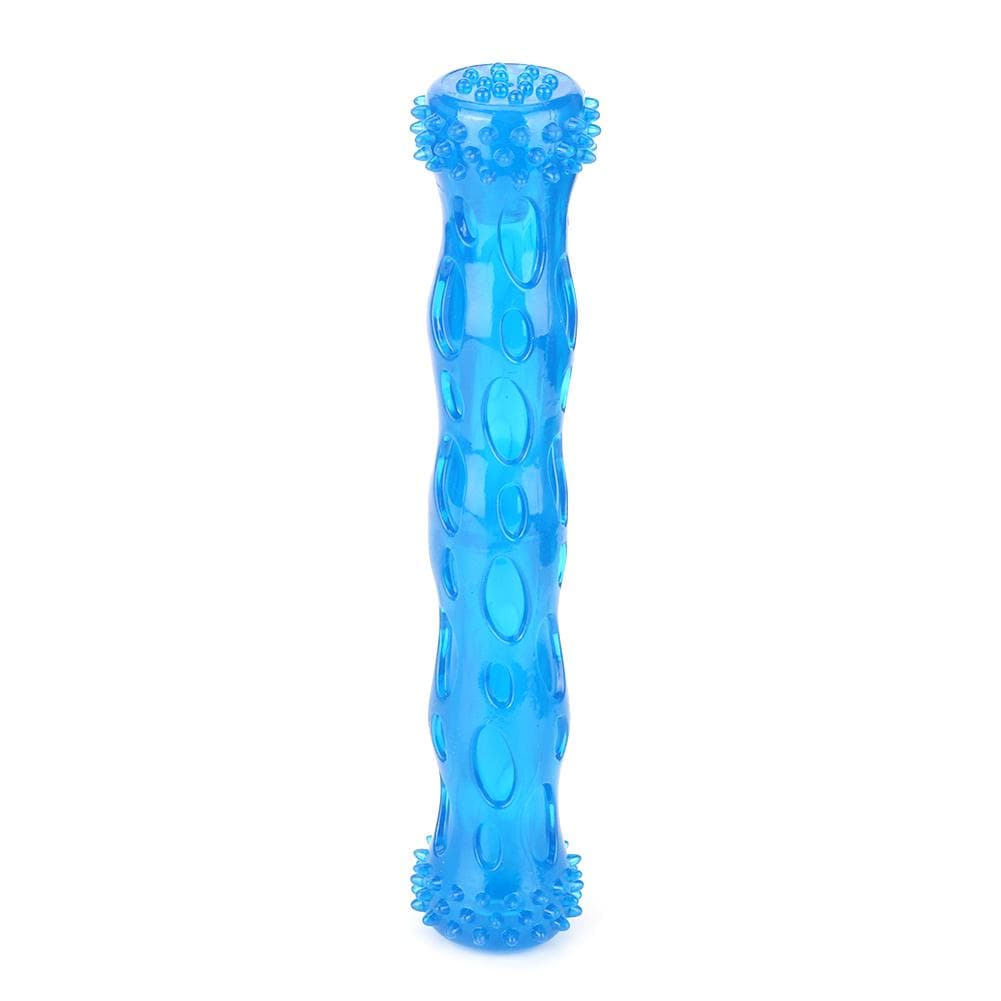 Silicone Non Toxic Tasteless Safe Bite Resistant Pet Molar Teeth Cleaning Toy for Dogs Cats(Blue L )