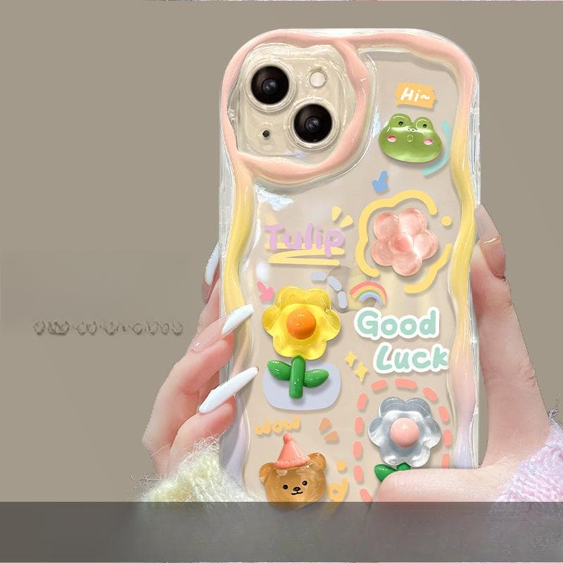 Applicable To Apple 14 Mobile Phone Case IPhone 13promax Transparent Silicone 11/12mini Three-dimensional Doll Chain iPhone 6s Plus