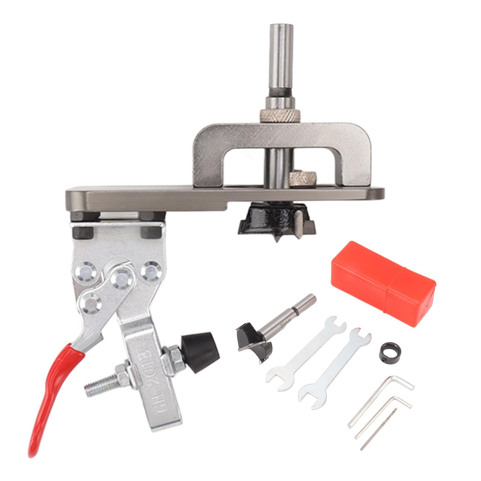 35mm Concealed Hinge Boring Jig Kit Aluminum Alloy Woodworking Hole Drilling Guide Locator with