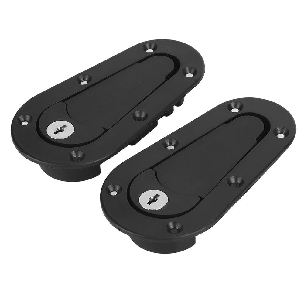 Carbon Fiber Racing Car Hood Pin Universal Bonnet Latch Lock Kit with KeysBlack black