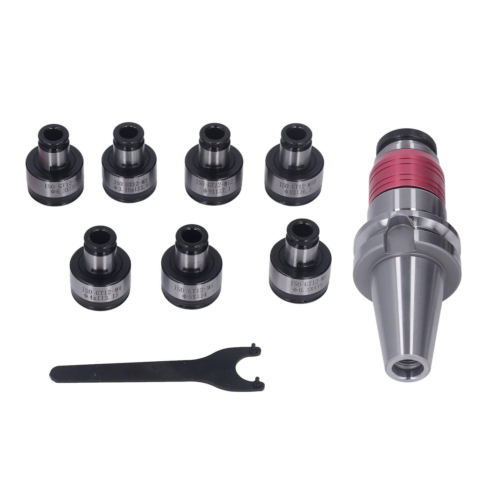 Tapping Collet Set Tool Holder Workholding with 7Pcs Collets CNC Chuck Kit BT40 GT12