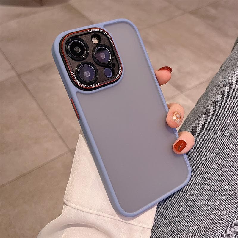 Skin Feel Scrub Suitable for Apple 15 Mobile Phone Case IPhone 14 Lycra Metal Lens Ring 16 Full Cover Jacket iphone 12
