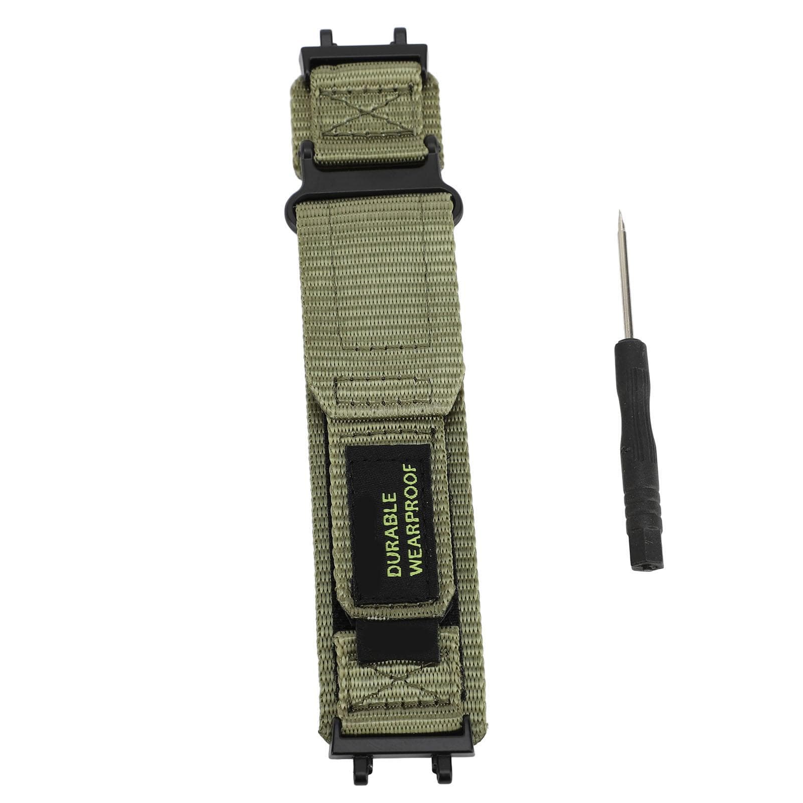 Nylon Sport Watch Strap Outdoor Hook and Loop Watch Band Replacemnt Smartwatch Strap for Huami T green