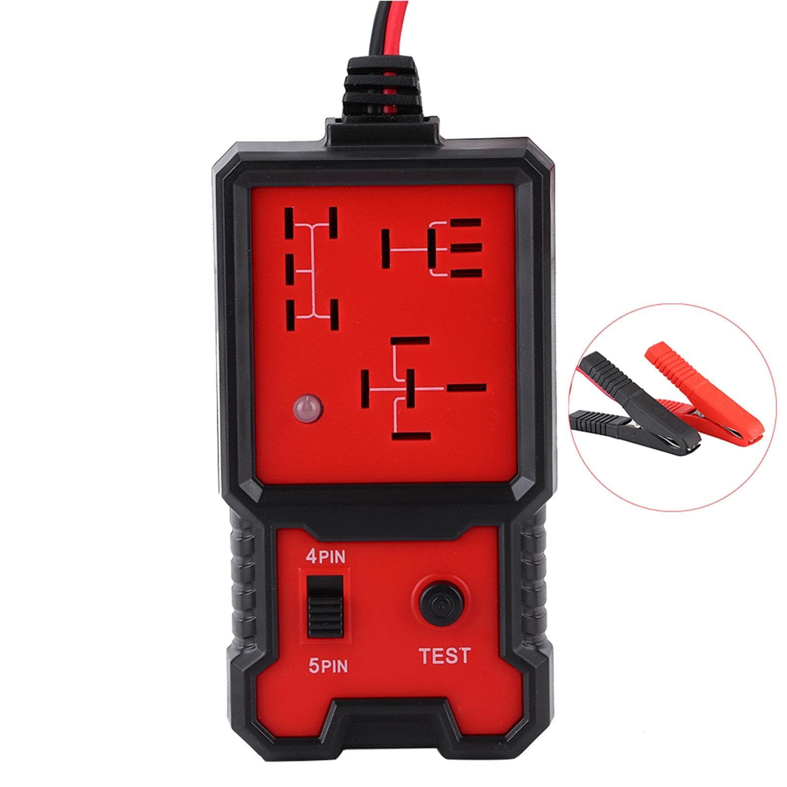 Portable 12V Car Relay Tester 4Pin 5Pin LED Display Diagnostic Tools for Auto Repairing