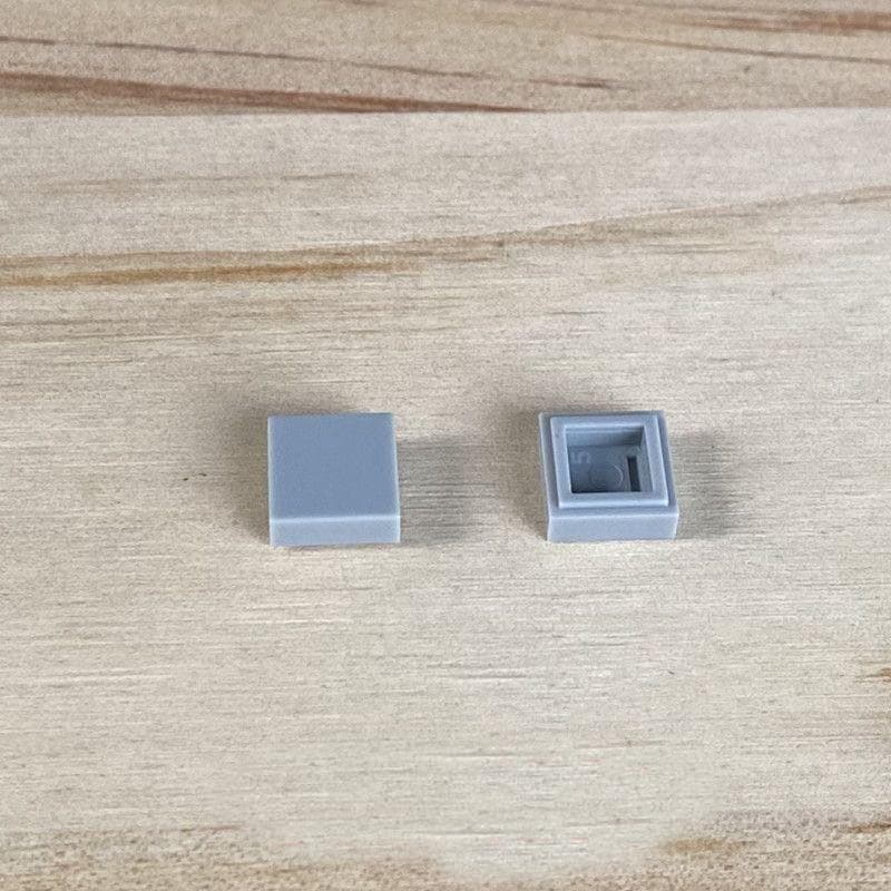 200PCS 1x1 Bricks Flat Tile Smooth 1*1 Building Blocks DIY Educational Creative Parts Toy for Kids Compatible 3070 light grey