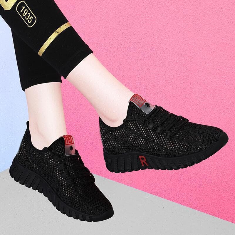 20 Colors New Cloth Shoes Women's Walking Shoes Soft Bottom Non-slip Mom Sneakers Breathable Net Shoes Fashion Casual Single Shoes 39
