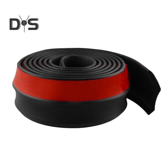 Car Front Lip Spoiler Universal Flexible EPDM Material Easy Installation Aggressive Sports Car Look black