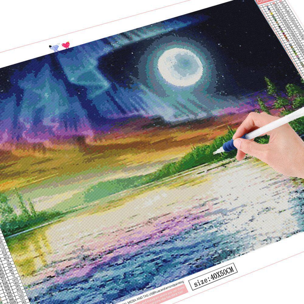 5d Diamond Painting Landscape Aurora Diamond Embroidery Fantasy Full Round Mosaic Rhinestone 20X30