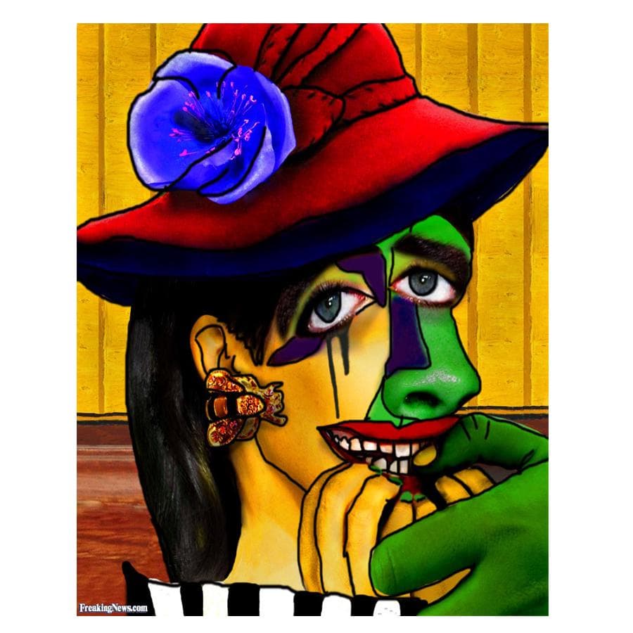 Diamond Painting hat woman Diamond Embroidery 5D DIY Mosaic diamond Picture Of Rhinestone cartoon home decor 20X30CM