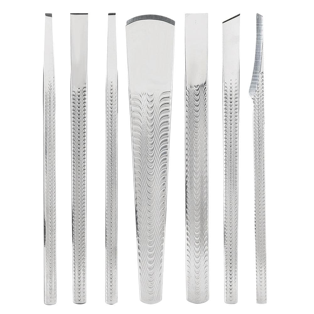 7pcs Stainless Steel Dead Skin Foot Calluses Remover Horny Trimmer Pedicure Tool Set