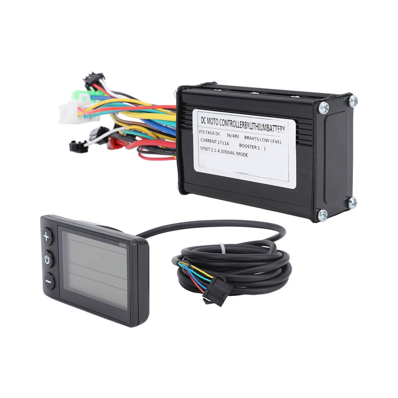 Electric Bike Lithium Battery Modification Kit 3 Mode 17A Motor Controller with S866 Display Panel