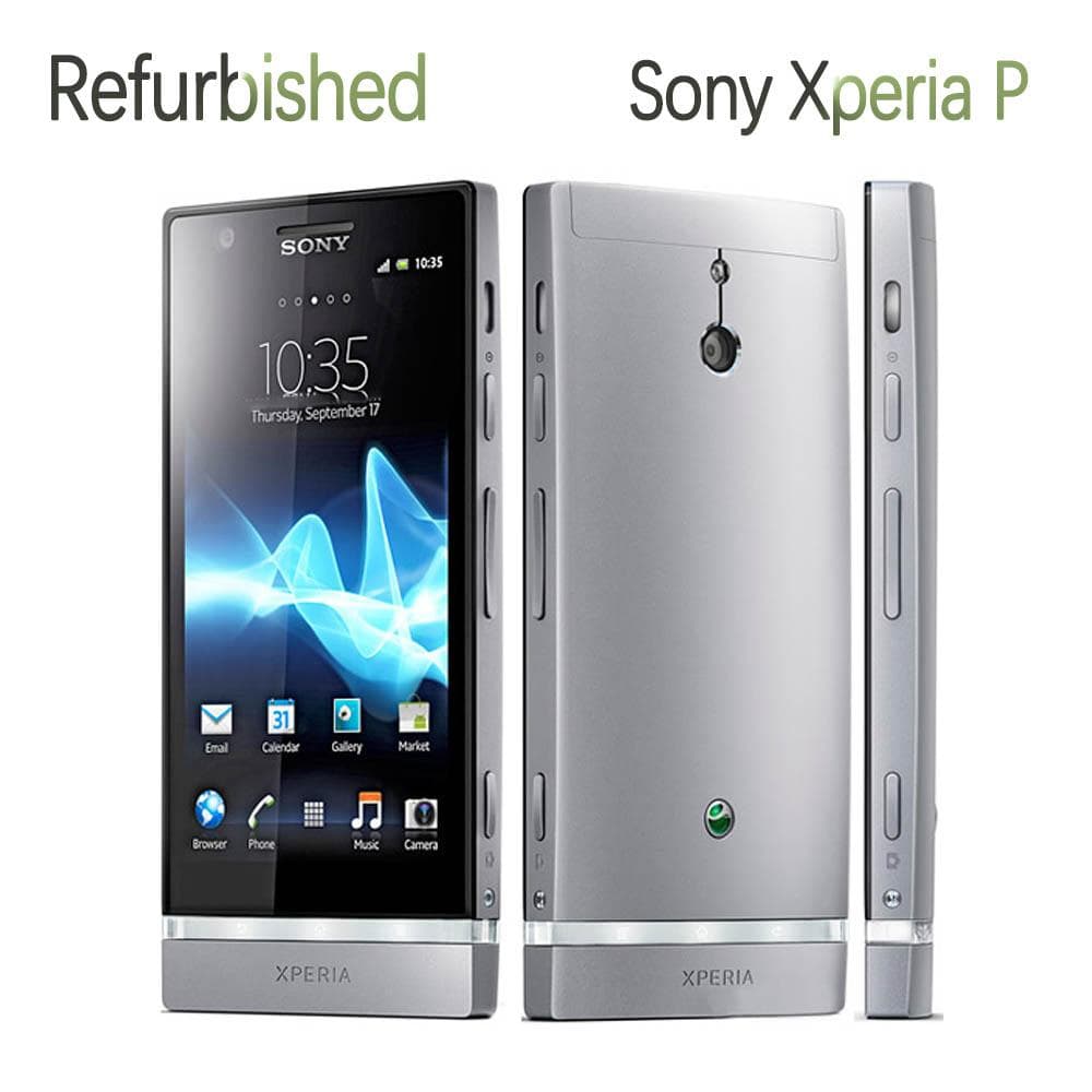 Refurbished Sony Original Sony Xperia P LT22 3G 1GB RAM 16GB ROM Mobile Phone With 1 SIM Simple Set silver