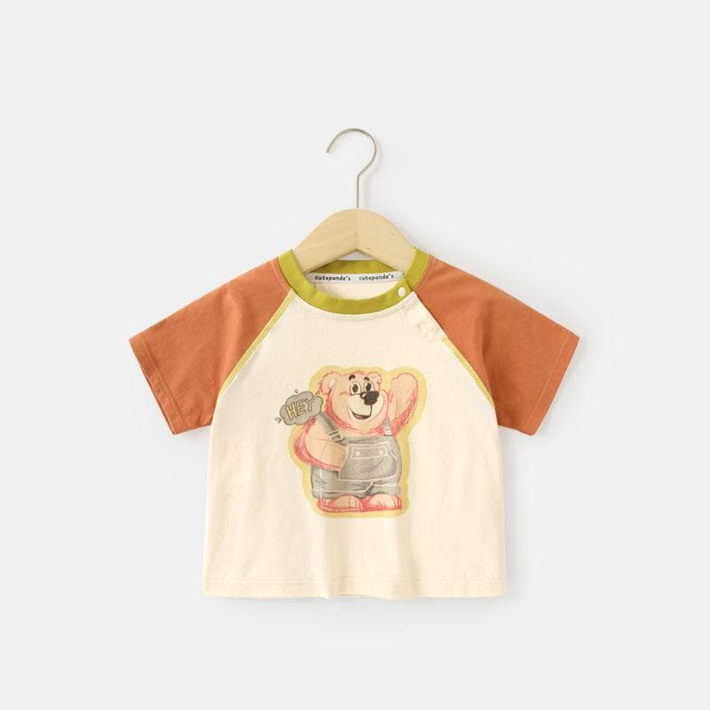 Baby Clothes Casual Short-sleeved T-shirts Summer Clothes Boys Girls Baby Children Children Summer Half-sleeved Tops 120cm
