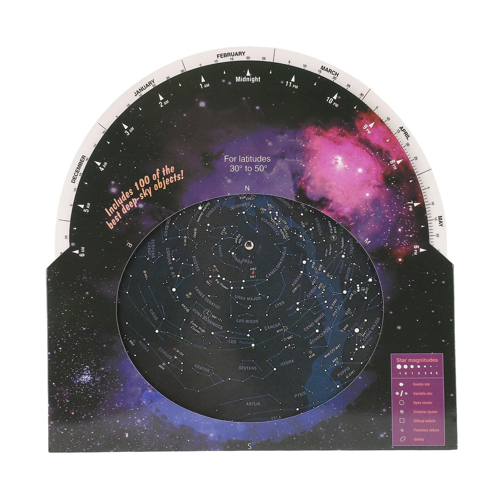 Star Map Guide for Astronomy Rotating Direction Star Finder Telescope Accessory for 30?50 Degrees