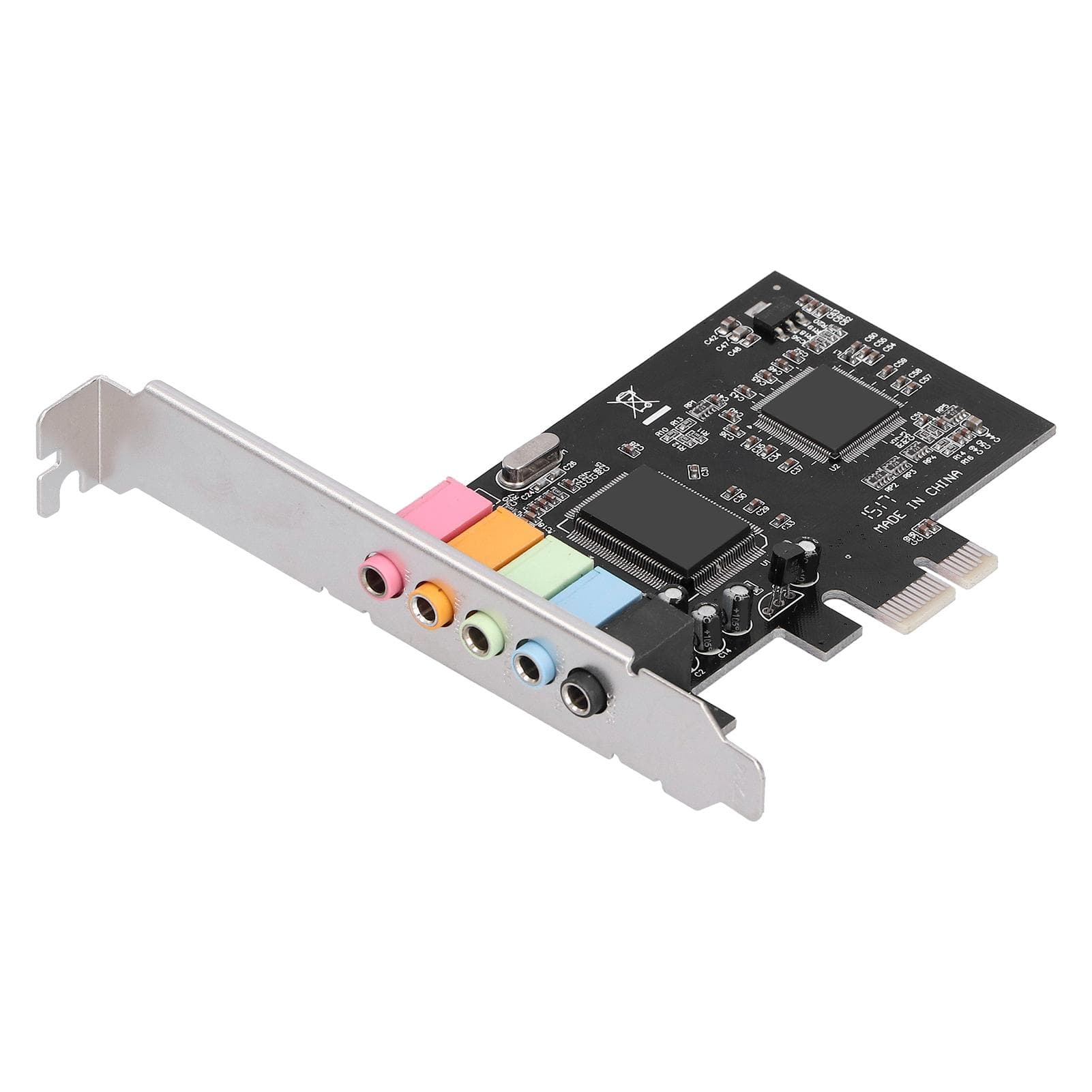PCI-E 5.1 Sound Card CMI8738 Chip Stereo o Card Support for Windows 7 for Desktop Computer