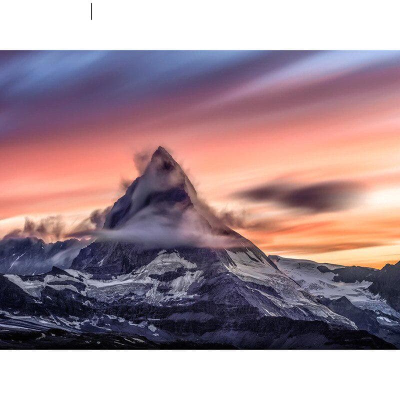 Full Round Drill Diamond Embroidery Snow Mountain 5D DIY Diamond Painting Cross Stitch Rhinestone 20X30CM