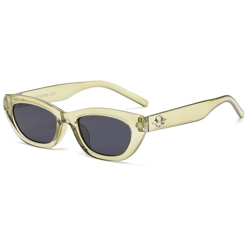 Fashion New INS Cat Eye Sunglasses Women Minimalist Retro Wide Leg Sun Glasses Female Stylish UV Protection pictures show