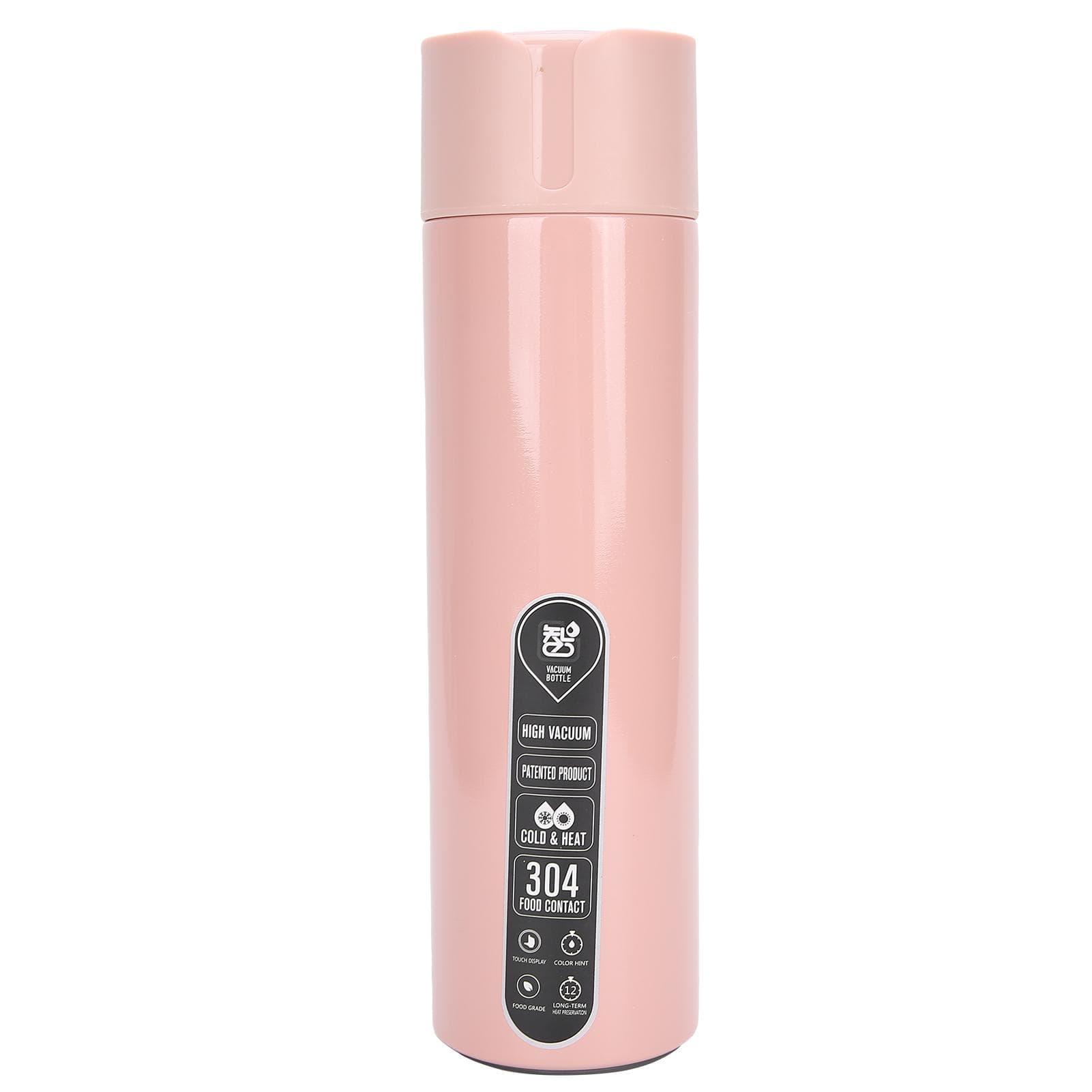 Smart Water Bottle Touch Temperature Display Timed Reminder Vacuum Insulated Bottle Battry pink