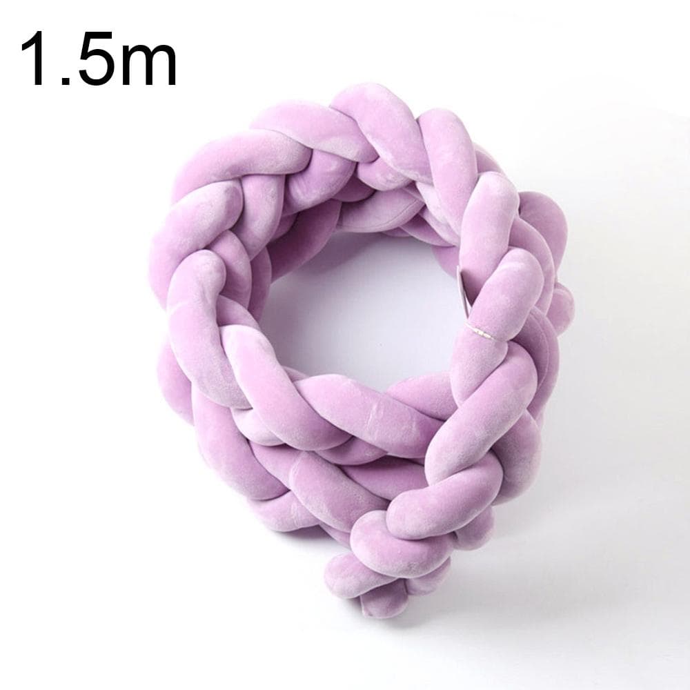 Baby Bed Bumper Crib Pad Protection Weaving Plush Baby Bedding Accessory Infant Room Decoration B150