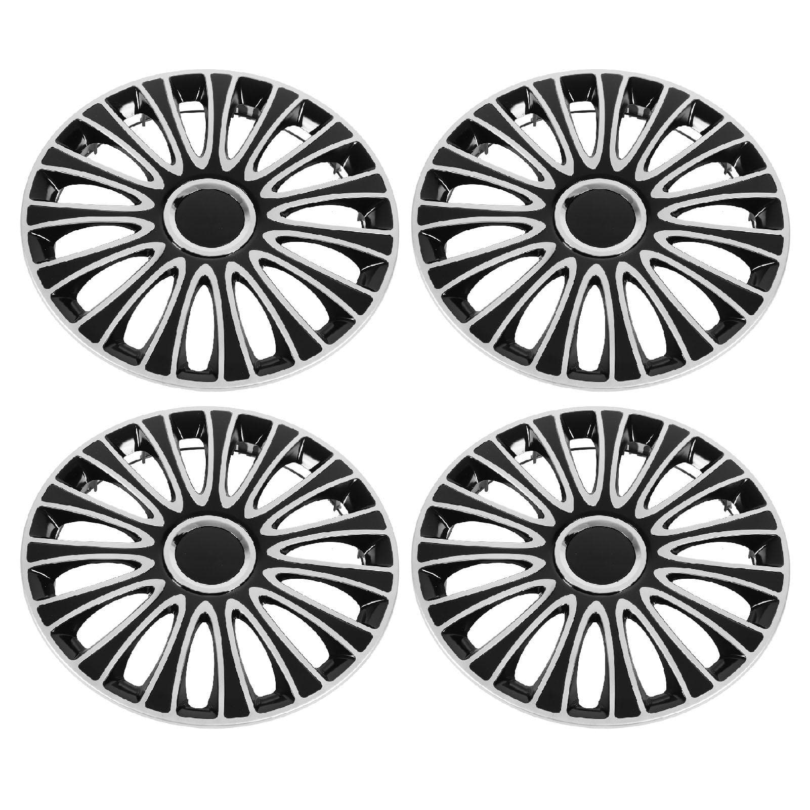 4PCS 14in Wheel Hubcap Silver Sporty Protective Universal Fit Wheel Rim Protector for Most Cars