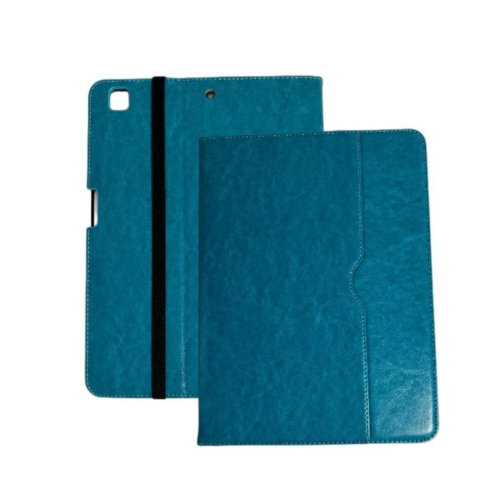 Premium Leather iPad Case 9.7-12.9 Inch Vintage Style with Pencil Slot Honeycomb Protection Cover for Tablet iPad12.9 sky blue