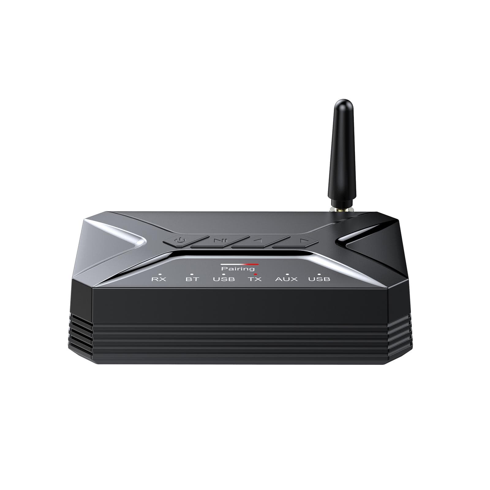 T-R22 BT5.0 Audio Receiver Transmitter 2-in-1 Wireless 3.5mm Audio Adapter USB RCA AUX Input for TV black