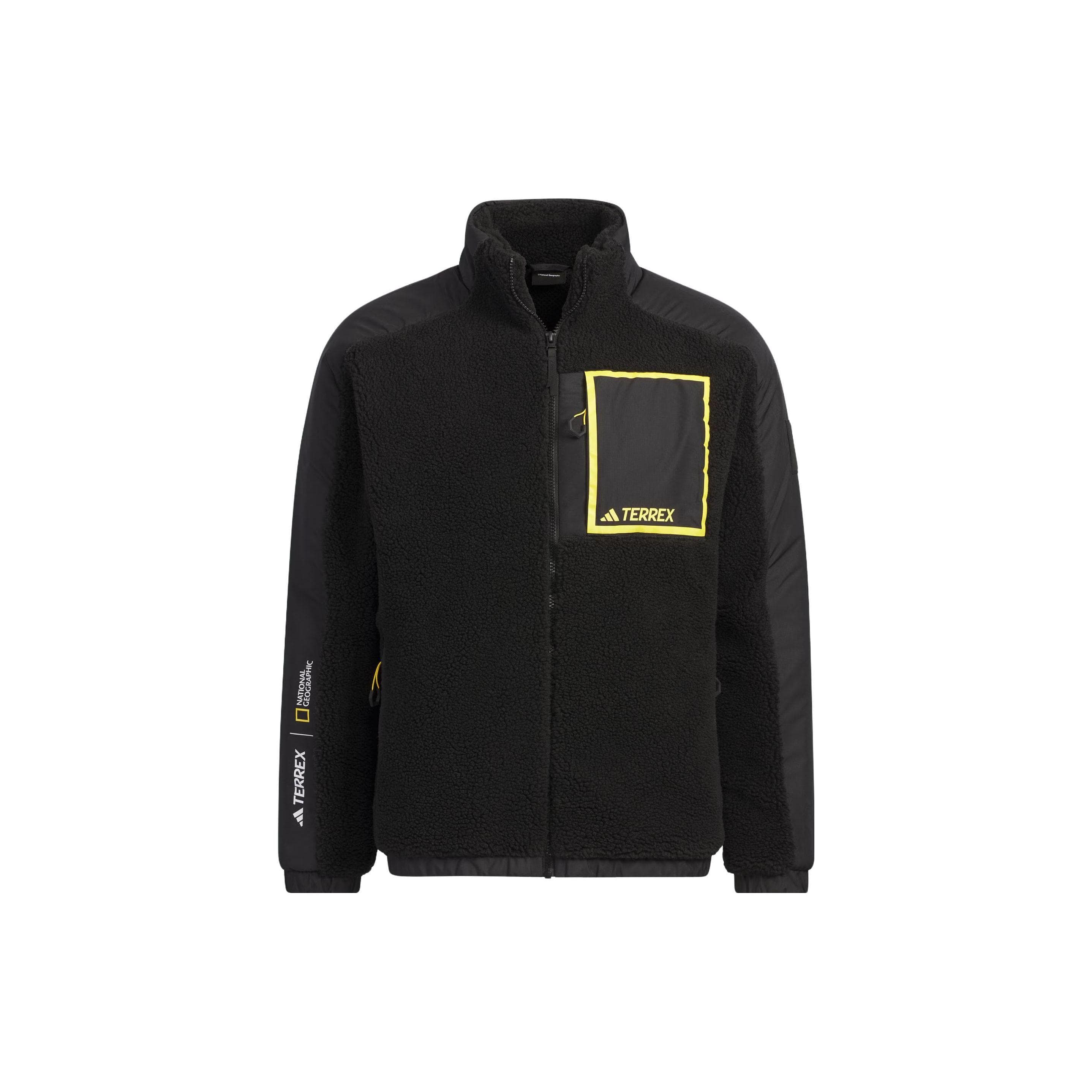 Adidas X National Geographic Color Block Outdoor Fleece Jacket Men Jacket Black IL8982 M