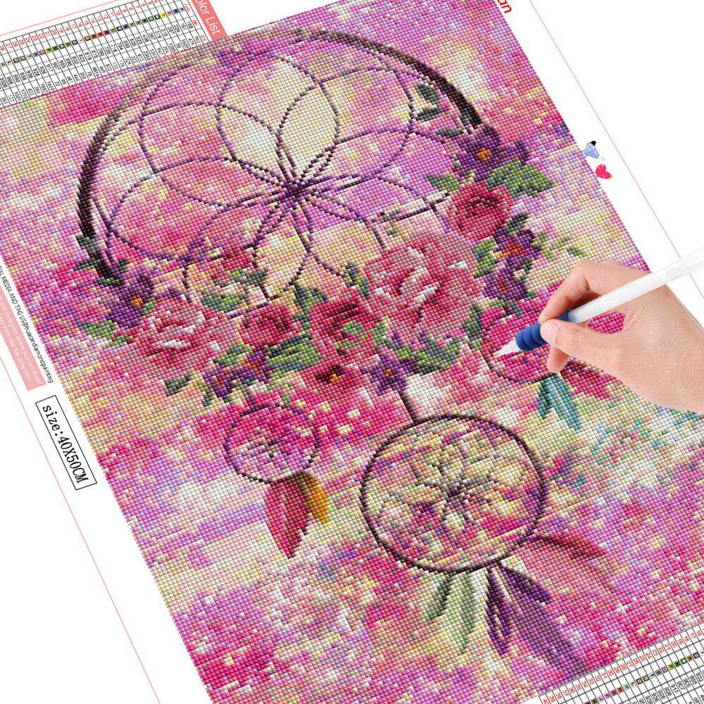 Full Round Diamond Mosaic Dreamcatcher 5D DIY Diamond Painting Diamond Embroidery 20X30