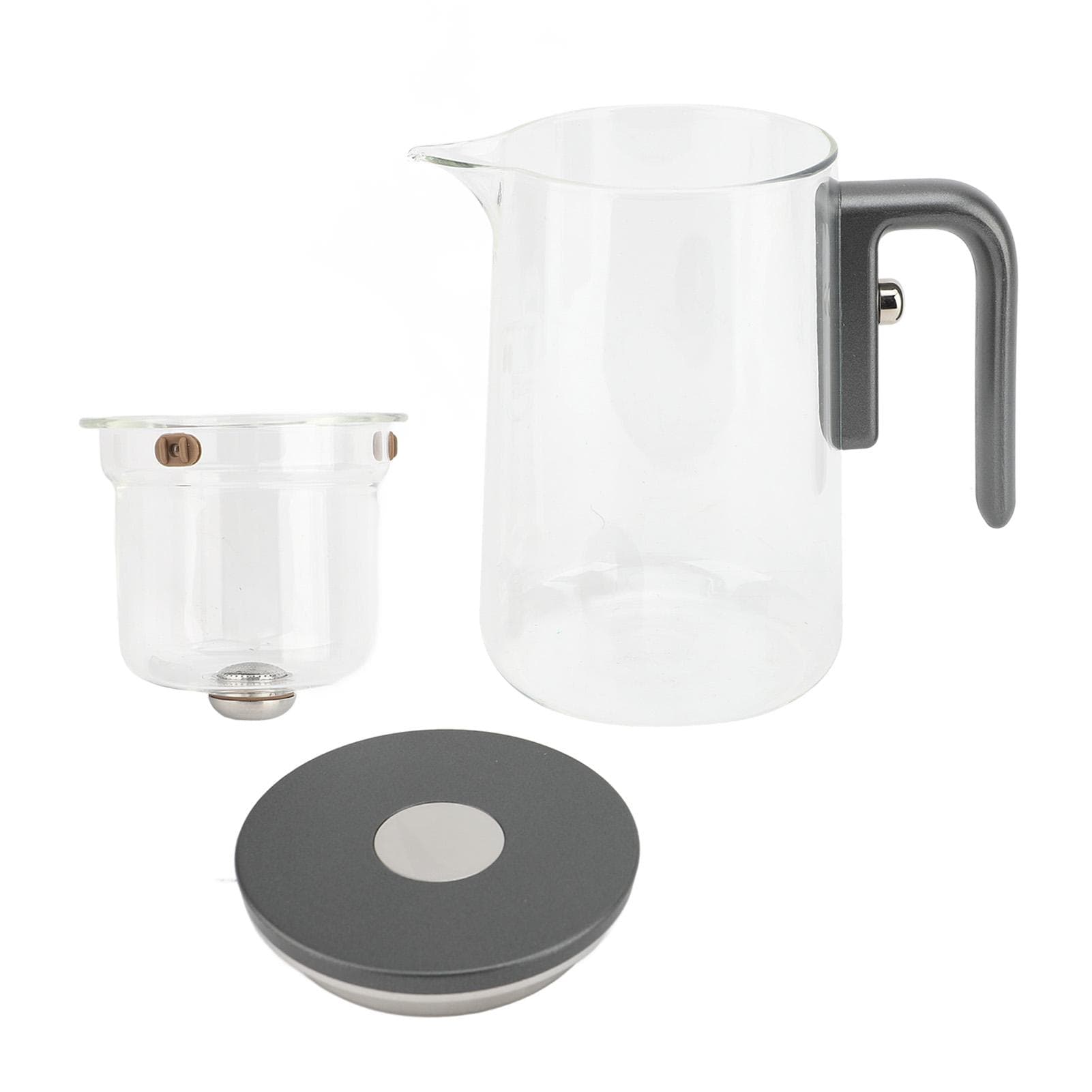 Tea Pot 800ml Water Separation Press Control Transparent Look Removable Glass Teapot for Home L