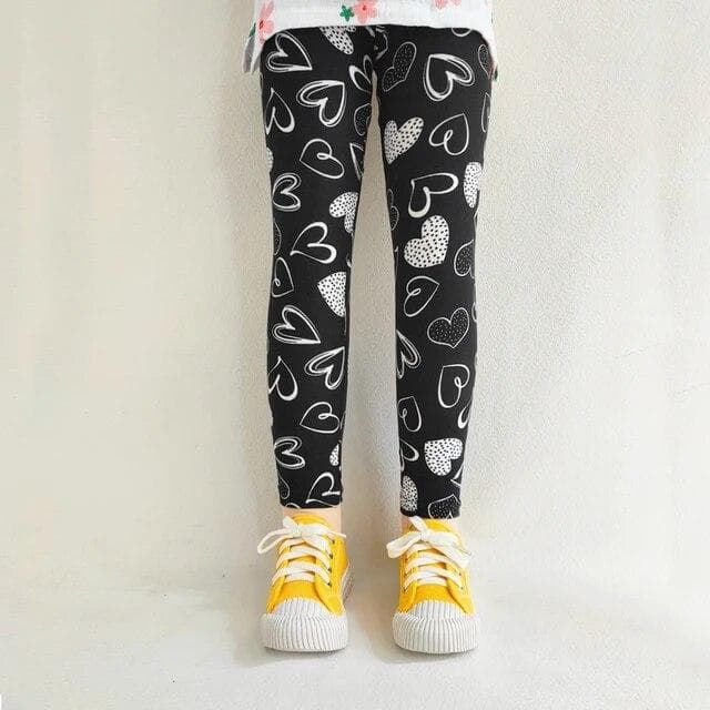 Print Kids Baby Girl Leggings Spring Summer Children Stretch Slim Pants for 2-11 Years 150