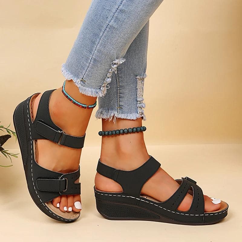 New Open Toe Summer Women Sandals Fashion Platform Beach Womens Sandals Wedge Buckle Female Footwear Woman Orthopedic Sandal 43