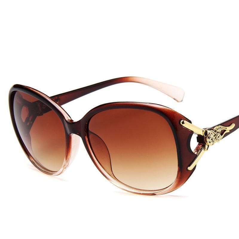 Women's Ladies Elegant Polarized Sunglasses Sun Glasses Female Prismatic Eyewear brown