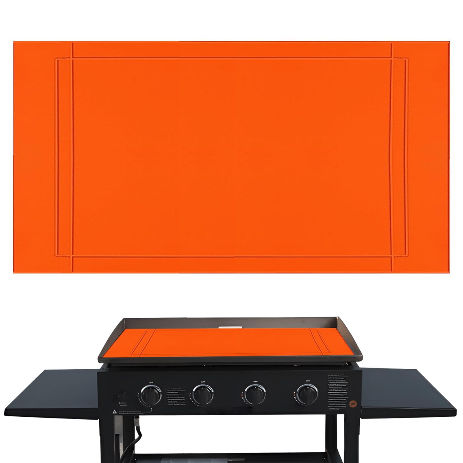36 Inches Griddle Mat Compatible with Blackstone Griddle Accessories Food Grade Silicone Heavy Duty orange