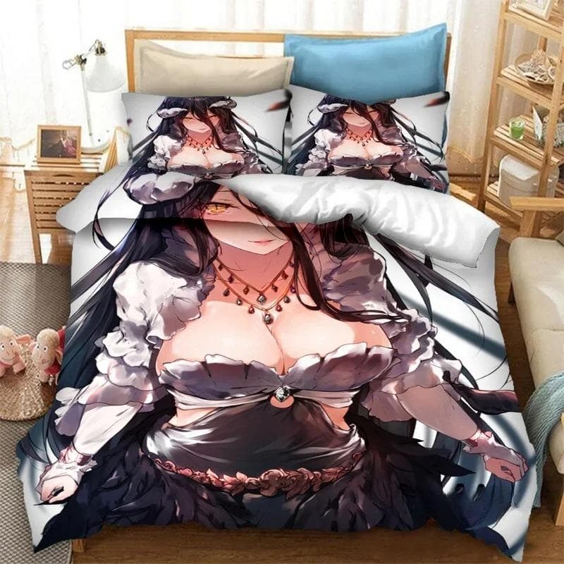 Fashion 3D Printed Anime Overlord Bedding Set Duvet Covers Pillowcases Comforter Bedding Sets Cartoon Bedclothes Bed 70x133cm 2pcs