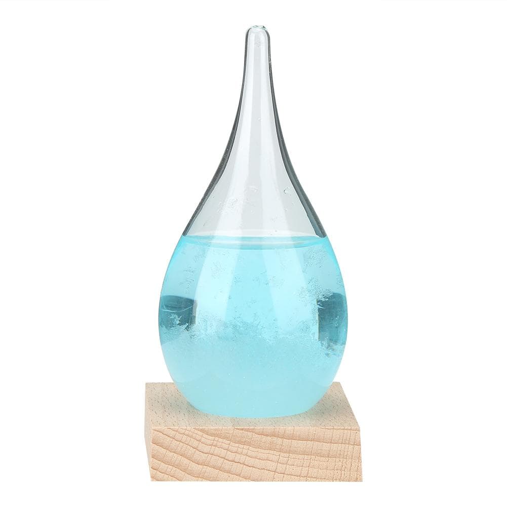 Innovative Drop Shape Weather Forecast Glass Weather Predicting Bottle Home DecorationBlue blue