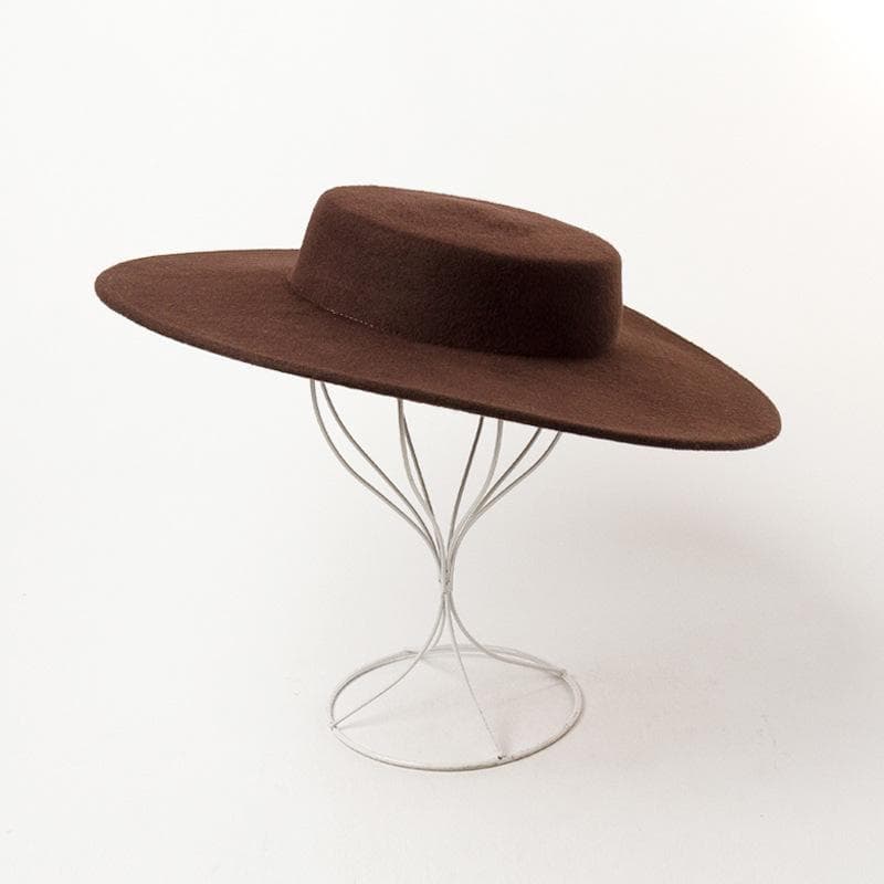 Model Show Fashion Winter Ins Chic Wool Simplicity Lady Fedoras Hat Cap Women Leisure Hat M