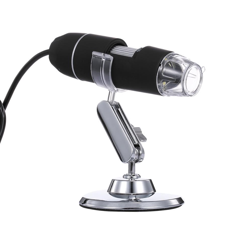 Portable Digital Microscope 50X to 1000X Zoom HD Microscope 3 in 1 USB Magnifier 8 LED Lights Black black