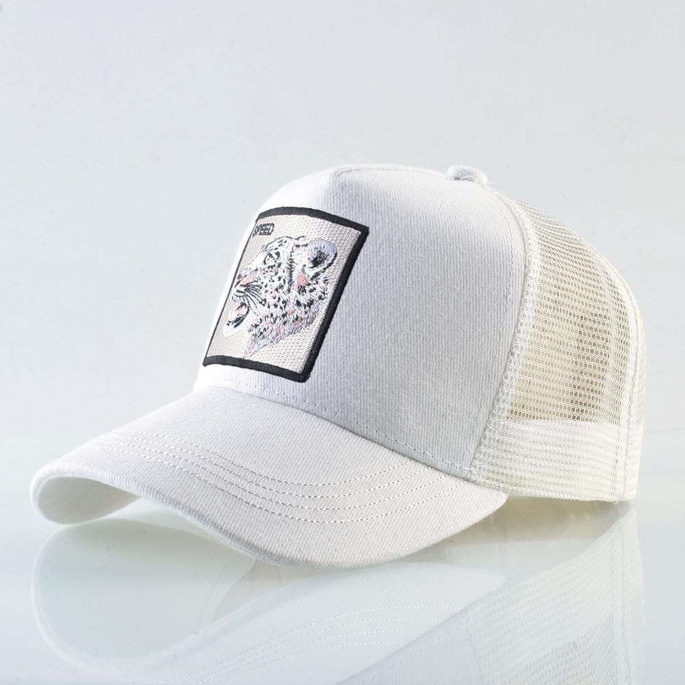Fashion Animal Baseball Cap Men Women Snapback Hip Hop Draker Caps White Baseball Hat Unisex Mesh Breathable Visor Trucker Bones 56-59CM