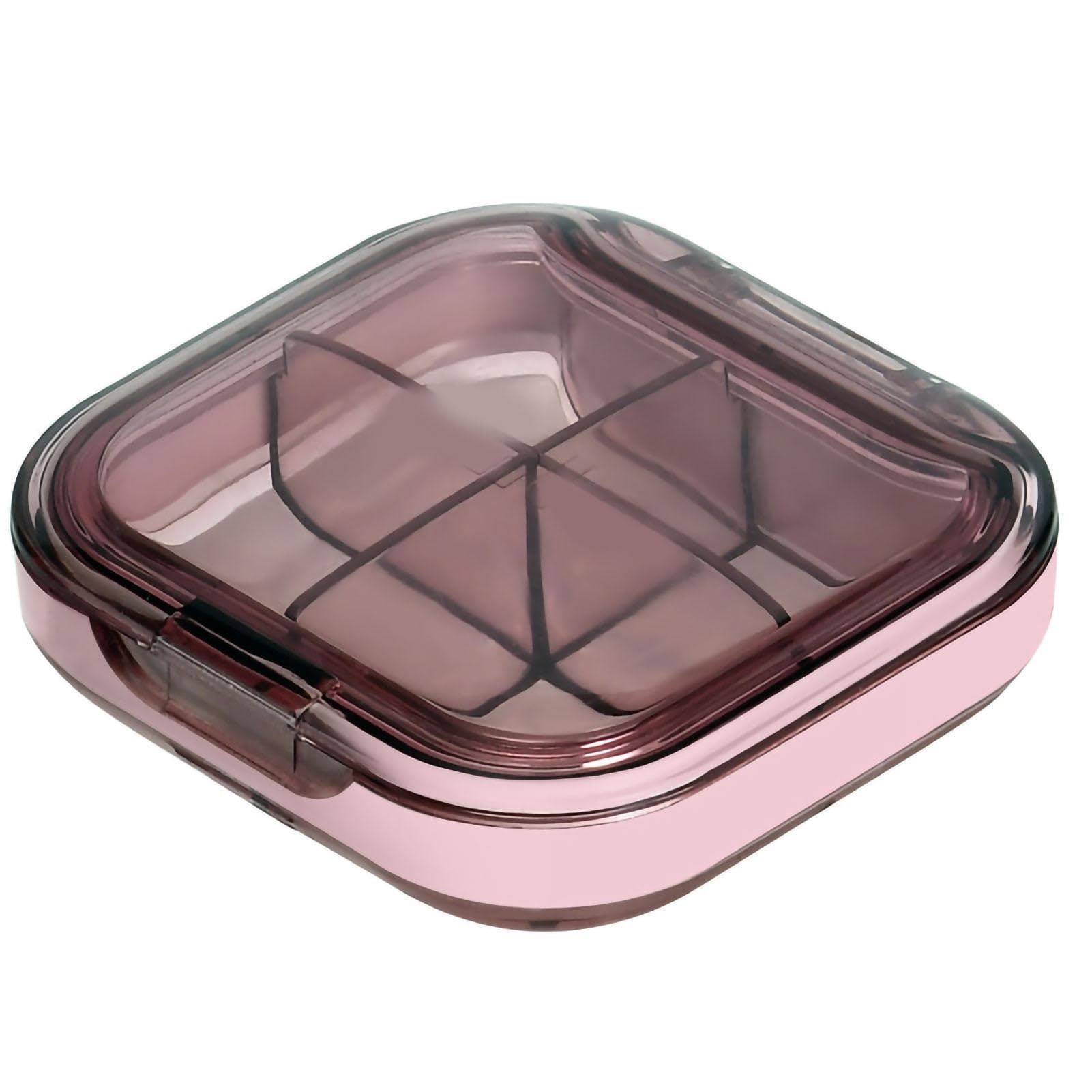 Portable Mini Pill Case Travel Dispensing Pill Organizer Household Food Grade Sealed Storage Small pink