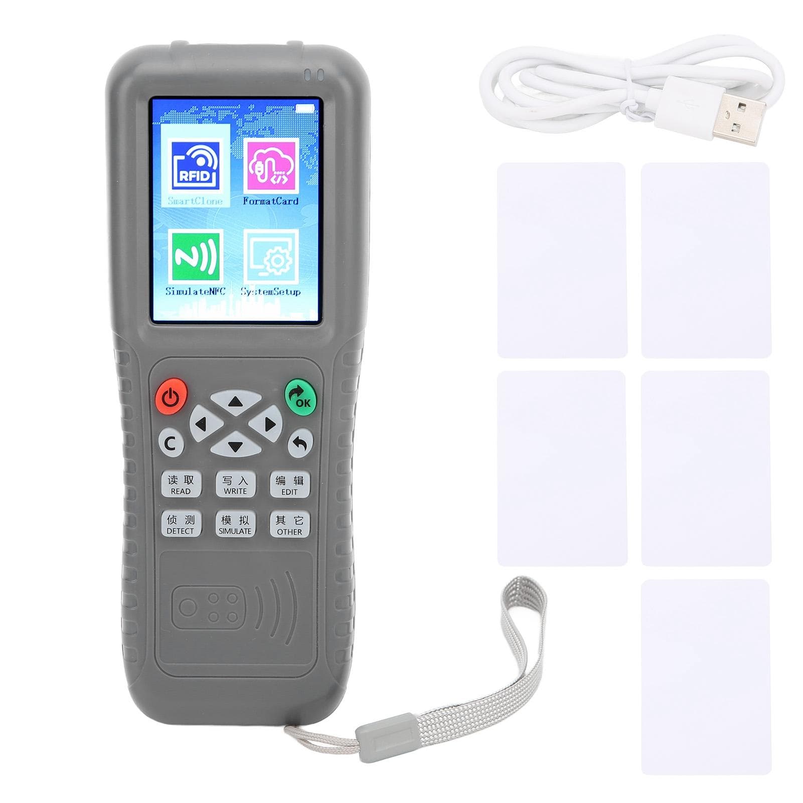 Smart Card Copier Reader Writer Full Color Screen Display Voice Prompts Portable for Uid Fuld Care
