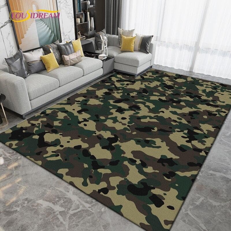 Military Camouflage Carpets for Living Room Bedroom Decorative,Outdoor Camping Rugs,Doormat Kitchen Bathroom Non-slip Floor Mats 80x120cm