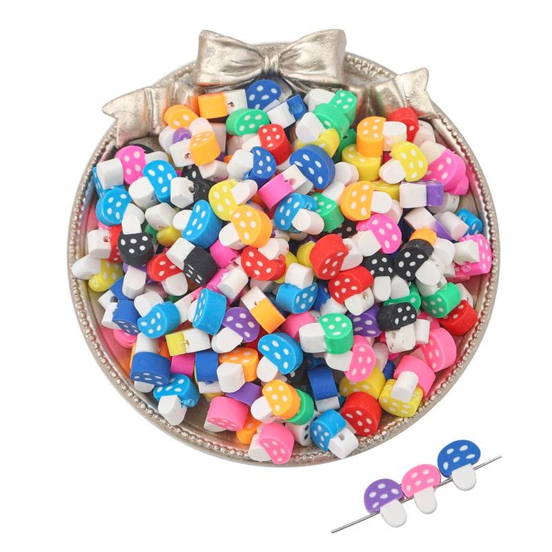 30Pcs Soft Clay Halloween Flower Beads For DIY Necklace Bracelet Earrings Jewelry Making Craft Accessories